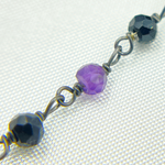 Load image into Gallery viewer, Multi Gemstone Oxidized Wire Chain. MGS15