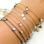 Load image into Gallery viewer, Created White Opal Round Shape Dangle Chain. CWO8