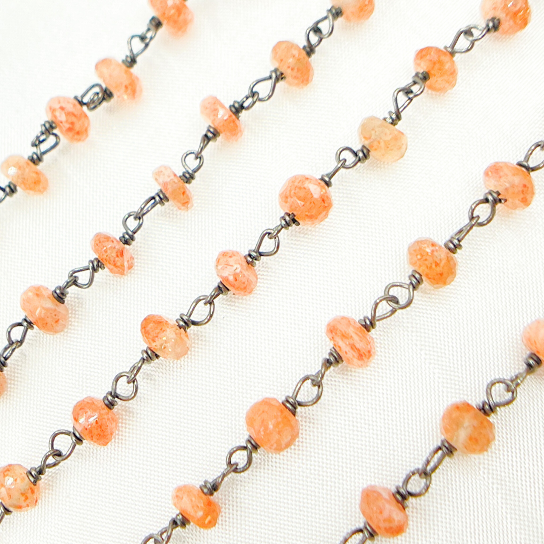 Sunstone Smooth Oxidized Wire Chain. SNS7