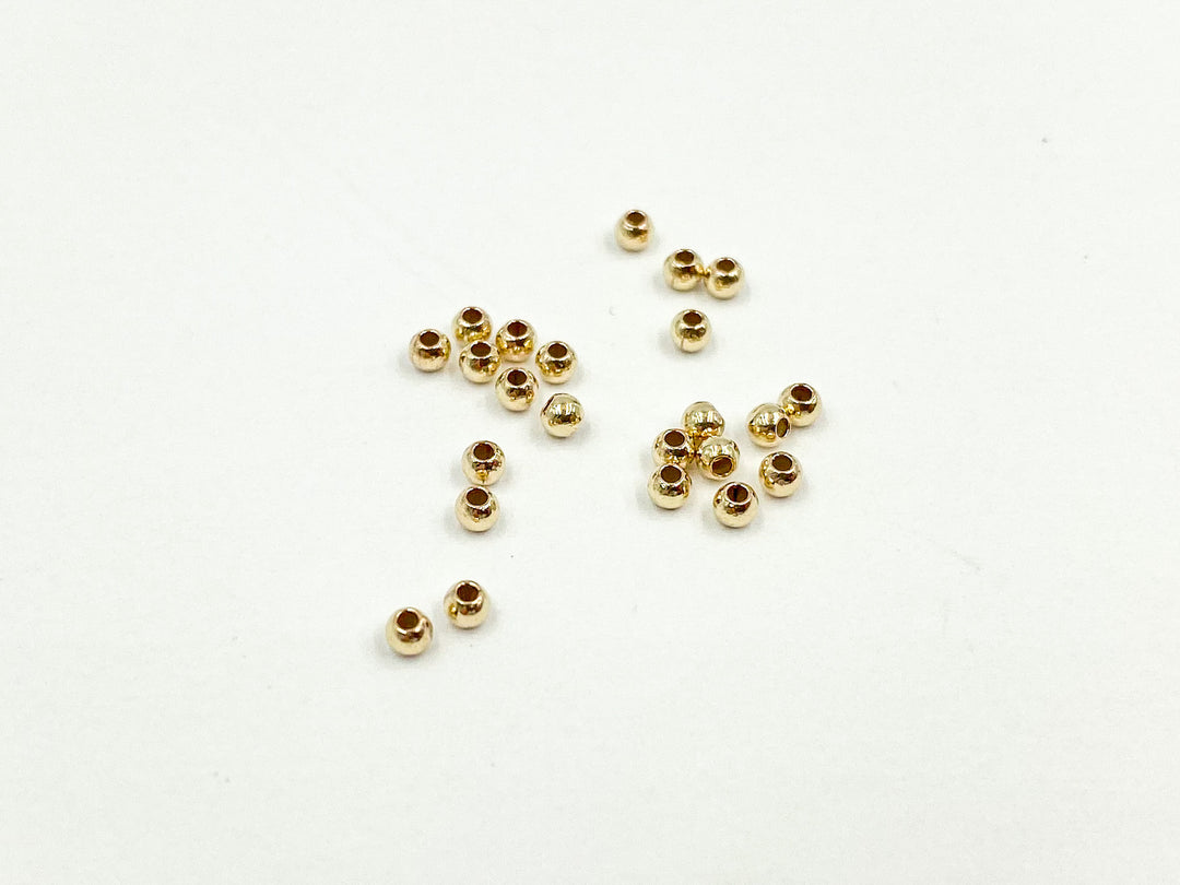 14k Gold Filled Seamless Beads 2mm.