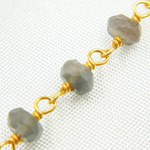Load image into Gallery viewer, BMS5. Black Moonstone Wire Chain