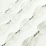Load image into Gallery viewer, Crystal Tear Drop Shape Oxidized Wire Chain. CR26