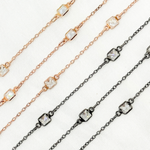 Load image into Gallery viewer, Cubic Zirconia Square Shape Connected Chain. CZ63