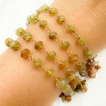 Load image into Gallery viewer, Tourmaline Gold Plated Wire Chain. MTO15