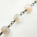 Load image into Gallery viewer, Coated Siloni Moonstone Oxidized Wire Chain. CMS83