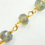 Load image into Gallery viewer, Smoky Quartz Gold Plated Wire Chain. SMQ9