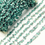 Load image into Gallery viewer, Emerald Cluster Dangle 3.5mm Oxidized Wire Chain. EME9