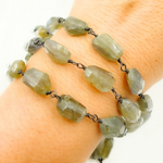 Load image into Gallery viewer, Labradorite Organic Shape Oxidized Wire Chains