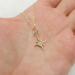 Load image into Gallery viewer, GDP276. 14k Solid Gold Diamond Start Charm