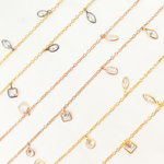 Load image into Gallery viewer, Mix Shape Cubic Zirconia Dangle Chain. CZ10