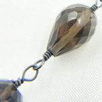 Load image into Gallery viewer, Smoky Pear Shape Oxidized Wire Chain. SMQ11