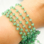 Load image into Gallery viewer, Chrysoprase Oxidized Wire Chain.