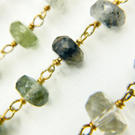 Load image into Gallery viewer, Green Rutile Gold Plated Wire Chain. GRU10
