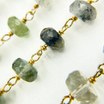 Load image into Gallery viewer, Green Rutile Gold Plated Wire Chain. GRU10