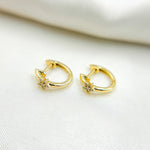 Load image into Gallery viewer, 14k Solid Gold Diamond Star Stud Earring
