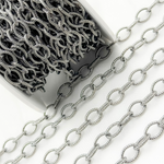 Load image into Gallery viewer, Black Rhodium 925 Sterling Silver Textured Cable Chain. V229BR
