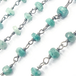 Load image into Gallery viewer, Dyed Emerald Oxidized Wire Chain. DYE1
