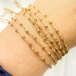 Load image into Gallery viewer, Garnet Gemstone Wire Wrap Chain.