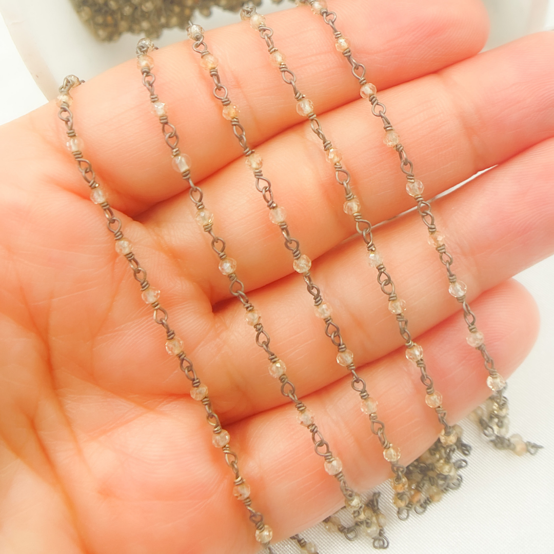 Coated Crystal Oxidized Wire Chain. CR20