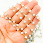 Load image into Gallery viewer, Blue Opal Gold Plated Wire Chain. BLO2