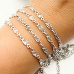 Load image into Gallery viewer, Cubic Zirconia Small Oval Shape Connected Chain. CZ31