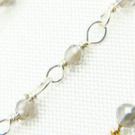 Load image into Gallery viewer, Coated Grey Moonstone 925 Sterling Silver Wire Chain. CMS86