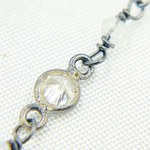Load image into Gallery viewer, Rainbow Moonstone Oxidized Wire Chain. MS47