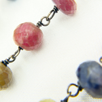 Load image into Gallery viewer, Multi Sapphire Oxidized Wire Chain. MSA16