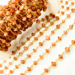 Load image into Gallery viewer, Sunstone Oxidized Wire Chain