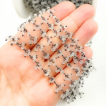 Load image into Gallery viewer, Crystal Cluster Dangle Oxidized Wire Chains