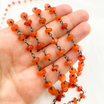 Load image into Gallery viewer, Carnelian Oxidized Stone Wire Chain. CAR7