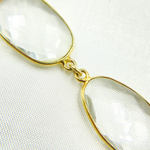 Load image into Gallery viewer, Crystal Organic Shape Bezel Gold Plated Wire Chain. CR9