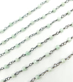 Load image into Gallery viewer, Aquamarine Coated Wire Wrap Chain. AQU14
