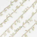 Load image into Gallery viewer, Labradorite Cluster Dangle 925 Sterling Silver Wire Chain. LAB106