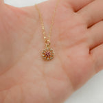Load image into Gallery viewer, 14K Solid Gold Diamond Circle Charm. GDP471