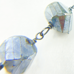 Load image into Gallery viewer, Coated Labradorite Nugget Shape Oxidized Wire Chain. CLB47