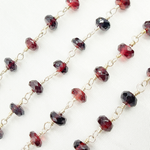 Load image into Gallery viewer, Garnet 925 Sterling Silver Wire Chain. GAR17