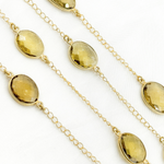 Load image into Gallery viewer, Whisky Quartz Organic Shape Bezel Gold Plated Wire Chain. QTZ4