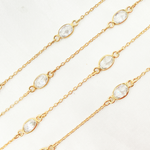 Load image into Gallery viewer, Cubic Zirconia Oval Shape Connector With Chain. CZ17