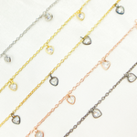 Load image into Gallery viewer, Cubic Zirconia Heart Shape Dangle Chain. CZ3