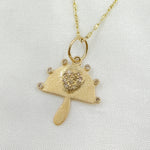 Load image into Gallery viewer, 14k Solid Gold Diamond Mushroom Charms