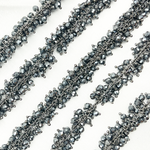 Load image into Gallery viewer, Hematite Closer Cluster Dangle Oxidized Wire Chain.