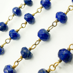 Load image into Gallery viewer, Lapis Lazuli Gold Plated Wire Chains