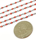 Load image into Gallery viewer, Red Coral Wire Wrap Chain. COR5
