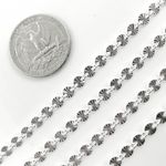 Load image into Gallery viewer, 925 Sterling Silver Textured Circle Link Chain. V160SS
