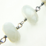 Load image into Gallery viewer, Grey Moonstone Oxidized Wire Chain. GMS2