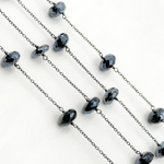Load image into Gallery viewer, Coated Black Spinel Oxidized Wire Chain. CBS23
