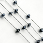 Load image into Gallery viewer, Coated Black Spinel Oxidized Wire Chain. CBS23