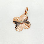 Load image into Gallery viewer, KG294RG. 14k Solid Gold Diamonds Clover Charm