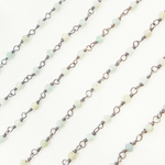 Load image into Gallery viewer, Shaded Amazonite Oxidized Wire Chain. AMZ11